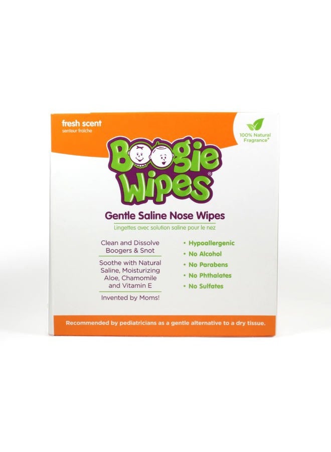 Boogie Wipes, Saline Wipes for Baby & Kids, Nose Booger Wipes for Allergy Relief, Face, Hand & Body, Made with Vitamin E, Aloe and Natural Saline, Fresh Scent, 45 Count (Pack of 2) - Image 3